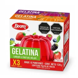 Gelatina Boom 3 pack 120 g