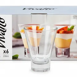 Set 6 Vasos Base Cónica Vivalto
