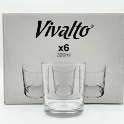 Set 6 Vasos Whisky Vivalto 320 ml