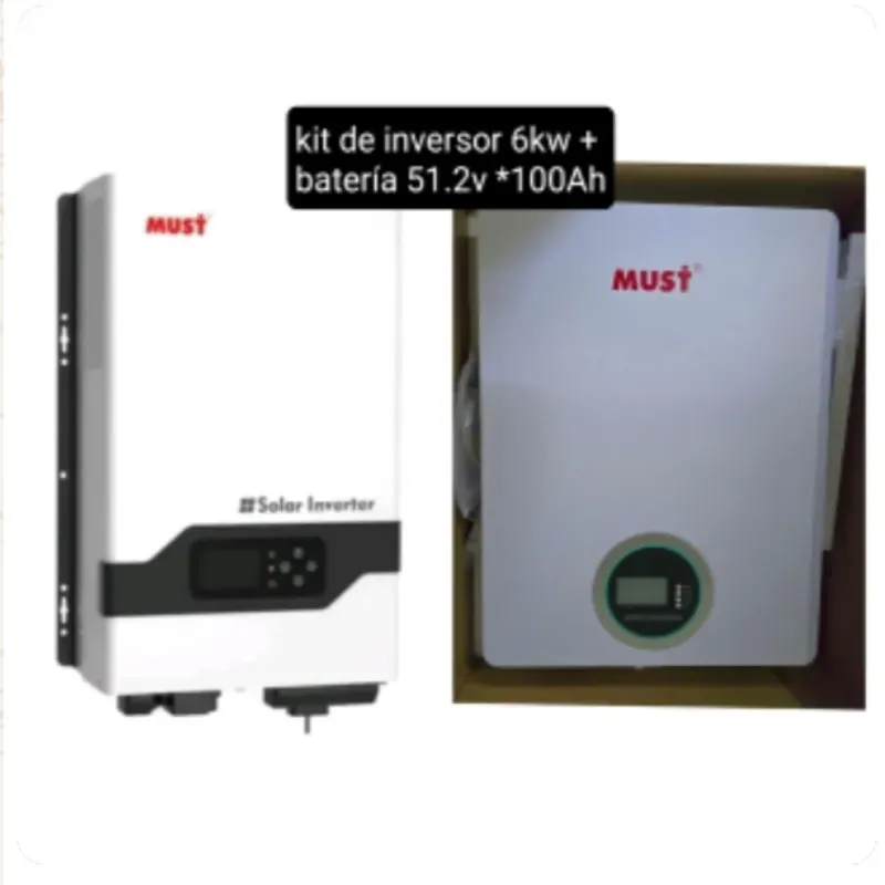 Kit de inversor 6kw + batería 51.2 volt 100 ah