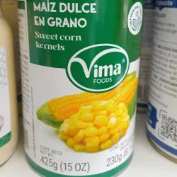 Maíz dulce enlatado
