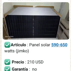 Panel solar de 590-650 wat 