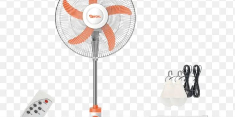 Ventilador recargable de pedestal 