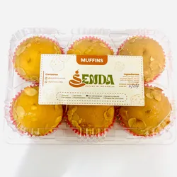 Muffins con almendras 6u