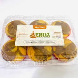 Muffins marmoleados 6u