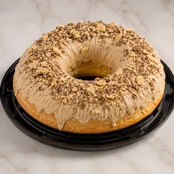 Tarta con Crema de Avellanas y sorbetos