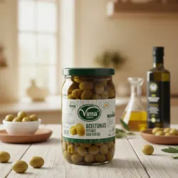 Aceitunas verdes con hueso