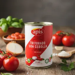 Pasta de tomate triturado con cebolla