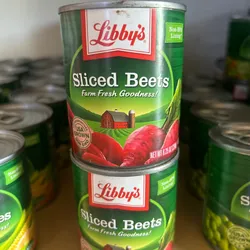Remolacha cortada enlatada