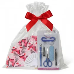 Abanico y juego de manicura