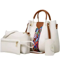 Cartera para mujer con 4 accesorios