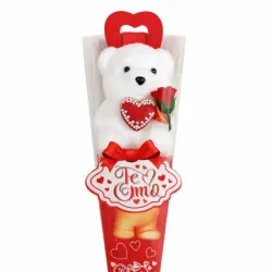 Cono de oso con rosa