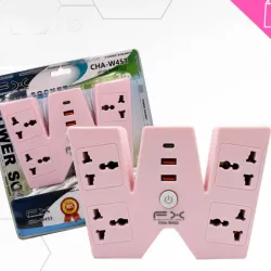 Extensión multicontacto con puerto USB CHA-W453