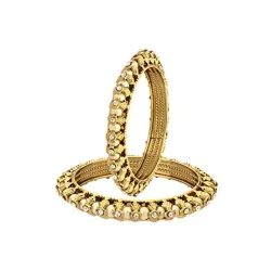 Juego de pulseras doradas