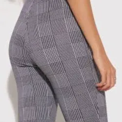 Licras largas a cuadros con brillo