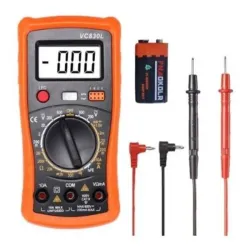 Multimetro digital con bateria 9V
