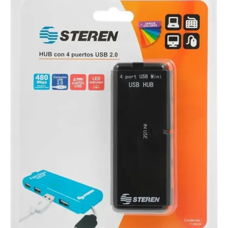 HUB con 4 puertos USB 2.0