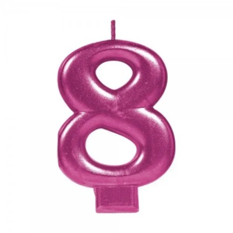 Velas de número metálica