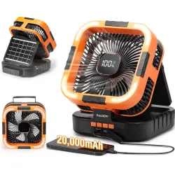 Ventilador solar recargable