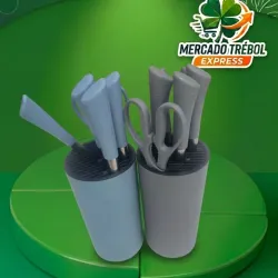 Juego de cuchillos con tijeras