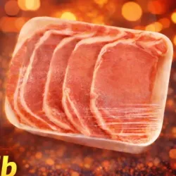 Bandeja de chuletas de cerdo