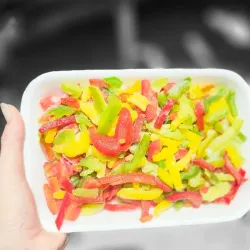 Bandejas de ají pimiento tricolor 