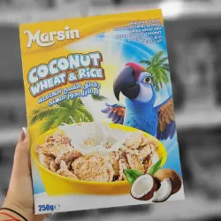 Cereal de coco con arroz y trigo.MARSIN