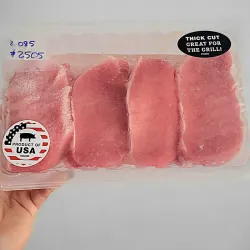 Chuletas de cerdo $1200 la libra
