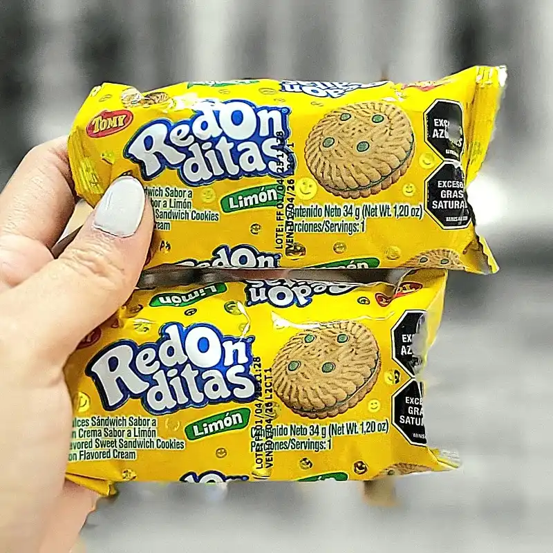 Galletas rellenas de crema de limón.REDONDITAS