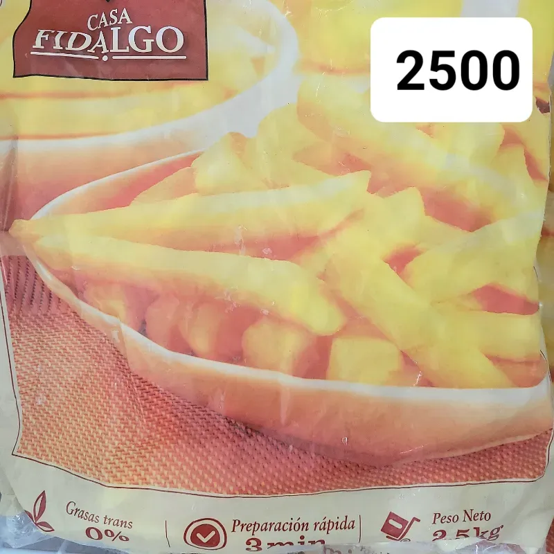 Papas prefritas.2.5kg. 