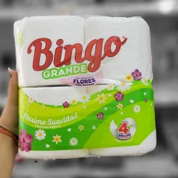 Papel higiénico Grande .BINGO 