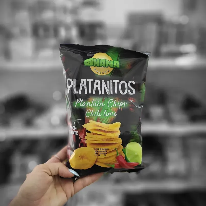 Platanitos chips chili y limón.OHANA