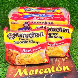Sopa instantánea sabor carne.MARUCHAN