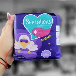 Toallas femeninas nocturnas. SENSATIONS
