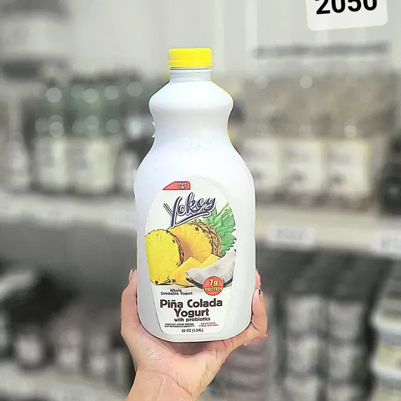 Yogurt probiótico de piña colada.YOKEY