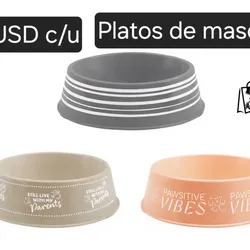 Platos grandes para mascotas