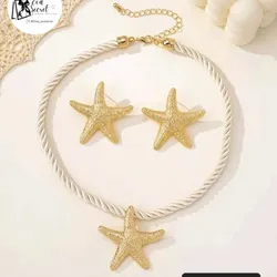 Set 3pz coyar y aretes playa beige