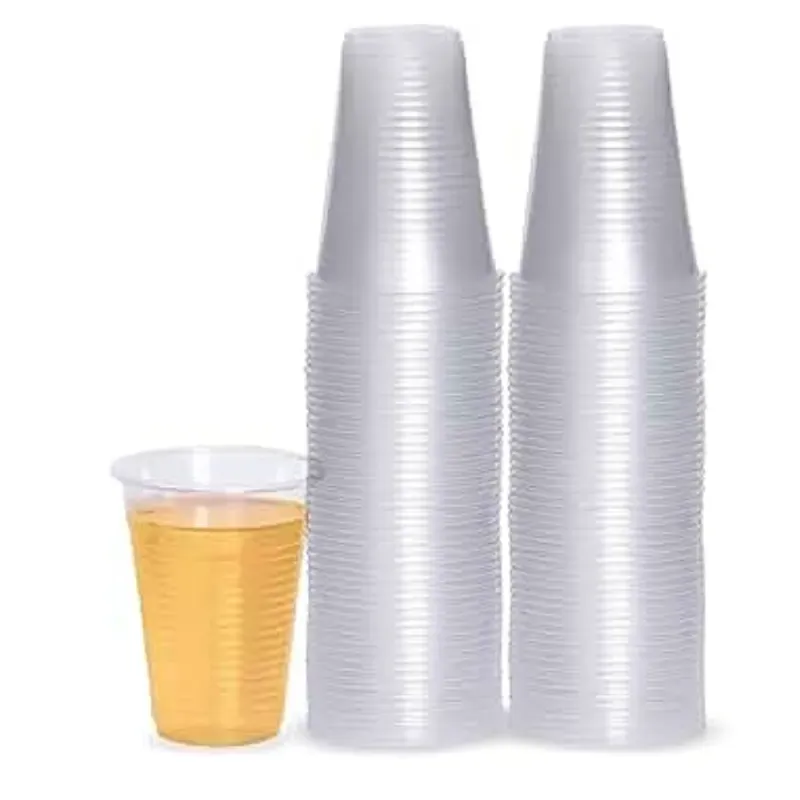 Vasos de plástico desechables de peso medio de 7 oz