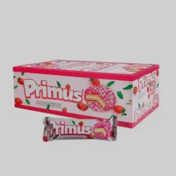 Sandwich de galleta cubierta de coco y fresa con malvavisco Primus