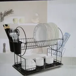 Platero de metal con bandeja