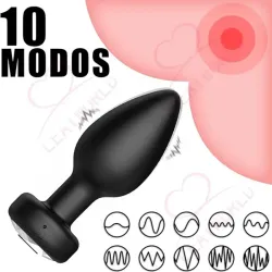 🖤 Plug anal Vibrador “Black Pulse” – 10 Modos de Placer 🍑💥