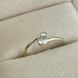 Anillo de 2 piedritas