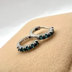 Argollas de piedritas verde