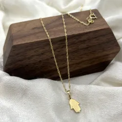 Cadena con dije de mano de Fátima