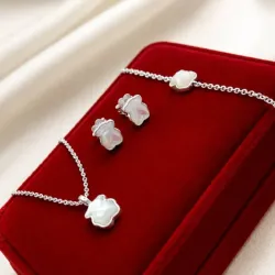 Conjunto de osito blanco