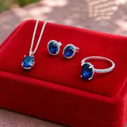 Conjunto de piedra azul