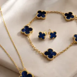 Conjunto de trébol azul