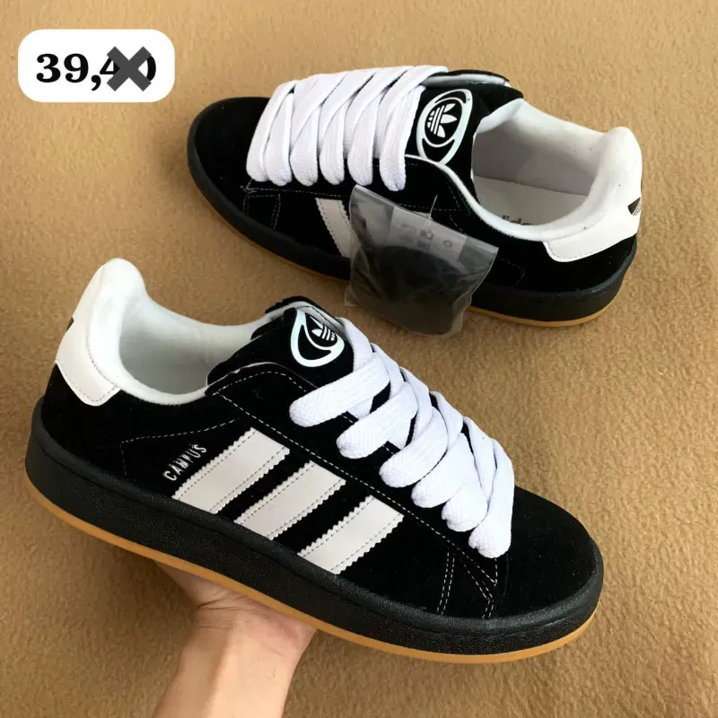 Adidas campus negros y blancos por dentro 