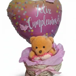 Cesta de Regalo con Peluche 