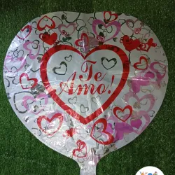 Globo metálico de corazón 